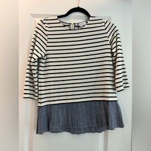 THML Striped and Denim Top